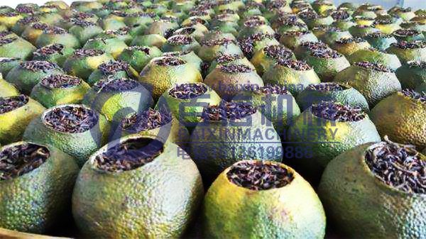 柑普茶烘干效果